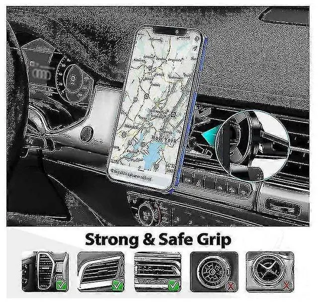 Alt view image 4 of 5 - Ecocleanpath QCC02026 Magnetic Car Phone Holder & Wireless Charger for iPhone 13/12 Series, 360° Rotation