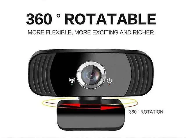 Alt view image 4 of 5 - Ecocleanpath 360° Rotatable Webcam with Privacy Cover & Mic, 1080P HD USB Computer Camera for Streaming (Black)