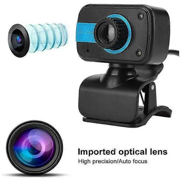 Alt view image 3 of 5 - Ecocleanpath 480P USB Webcam with Built-in Mic, Auto Focus & 360° Rotation for PC/Laptop (Black)