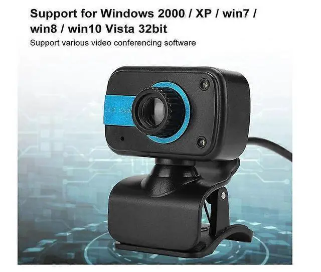 Alt view image 4 of 5 - Ecocleanpath 480P USB Webcam with Built-in Mic, Auto Focus & 360° Rotation for PC/Laptop (Black)