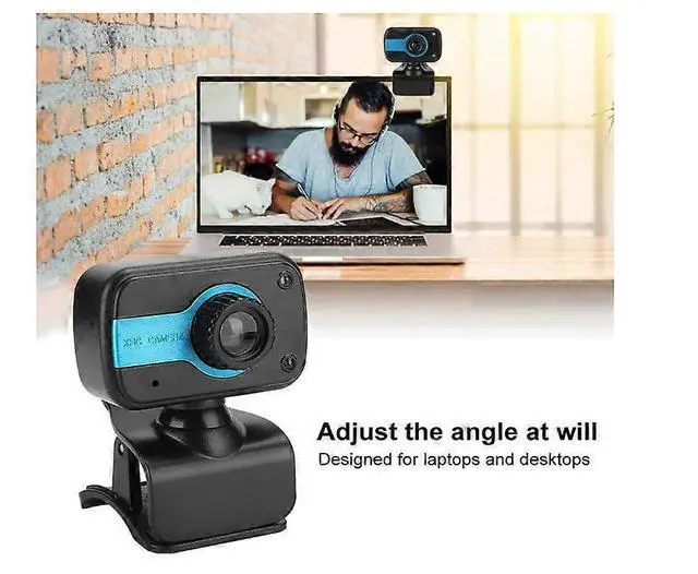 Alt view image 5 of 5 - Ecocleanpath 480P USB Webcam with Built-in Mic, Auto Focus & 360° Rotation for PC/Laptop (Black)