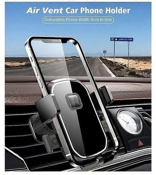 Alt view image 2 of 5 - Ecocleanpath Universal Car Air Vent Phone Mount Holder, 360° Adjustable for 4-7" Phones, Quick Release & Non-Slip (Black)