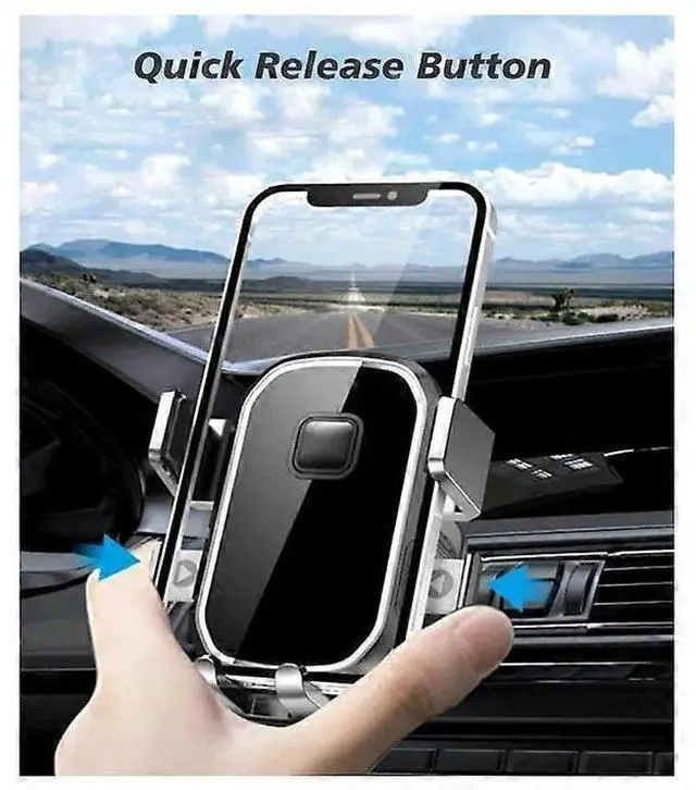 Alt view image 4 of 5 - Ecocleanpath Universal Car Air Vent Phone Mount Holder, 360° Adjustable for 4-7" Phones, Quick Release & Non-Slip (Black)