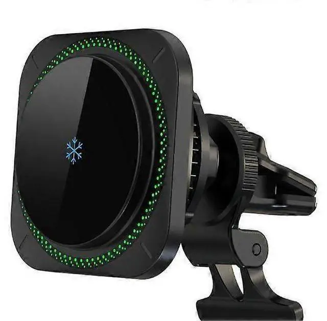 Main image of Ecocleanpath Magnetic Magsafe Car Mount Charger 15W Fast Wireless with Ice Cooling Fan, Black