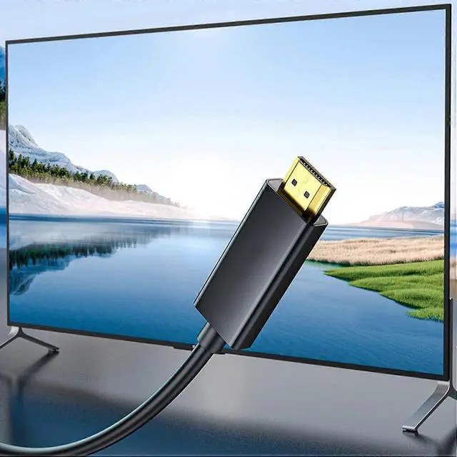 Alt view image 2 of 5 - Ecocleanpath DisplayPort to HDMI Cable 4K 60Hz Gold Plated, Male to Male Adapter for Home Entertainment & Office