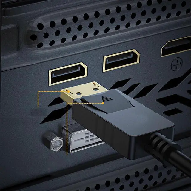 Alt view image 3 of 5 - Ecocleanpath DisplayPort to HDMI Cable 4K 60Hz Gold Plated, Male to Male Adapter for Home Entertainment & Office