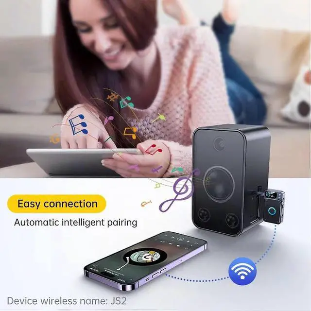 Alt view image 3 of 5 - Ecocleanpath Bluetooth 5.4 Transmitter & Receiver, 2-in-1 Airplane Headphone Adapter for TV/Car/Home, 10m Range