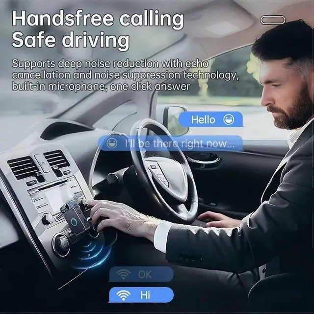 Alt view image 4 of 5 - Ecocleanpath Bluetooth 5.4 Transmitter & Receiver, 2-in-1 Airplane Headphone Adapter for TV/Car/Home, 10m Range