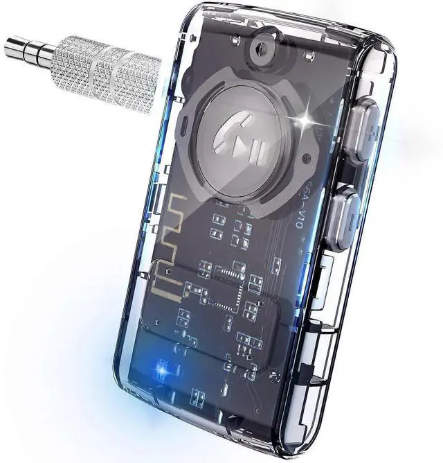 Main image of Ecocleanpath Bluetooth 5.3 Car Adapter, Wireless Audio Receiver with 20H Battery, Noise Cancelling Mic for Car/Home Stereo