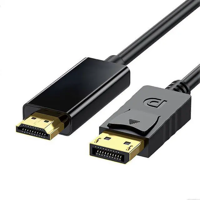 Main image of Ecocleanpath DisplayPort to HDMI Cable 4K 60Hz Gold-Plated Adapter for Home Entertainment & Office (Black)