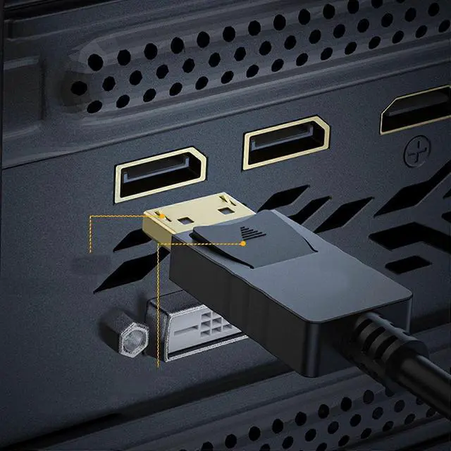 Alt view image 4 of 5 - Ecocleanpath DisplayPort to HDMI Cable 4K 60Hz Gold-Plated Adapter for Home Entertainment & Office (Black)