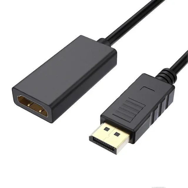 Main image of Ecocleanpath DP to HDMI Adapter 4K 30Hz Gold-Plated Converter with Audio for PC/TV/Monitor (Black)