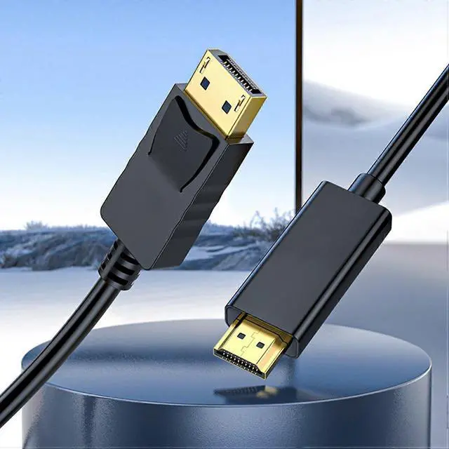 Alt view image 5 of 5 - Ecocleanpath DisplayPort to HDMI Cable 4K 60Hz Gold-Plated Adapter for Home Entertainment & Office (Black)