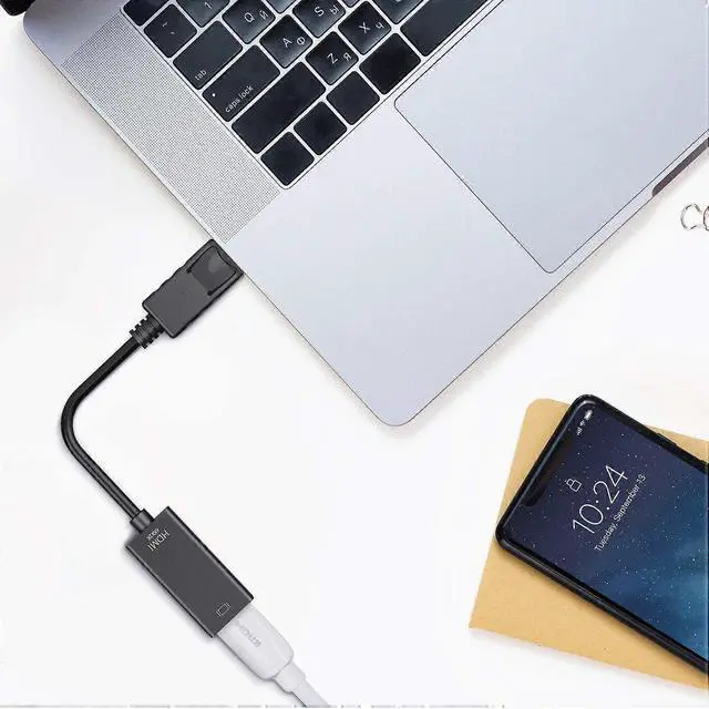 Alt view image 5 of 5 - Ecocleanpath DP to HDMI Adapter 4K 30Hz Gold-Plated Converter with Audio for PC/TV/Monitor (Black)