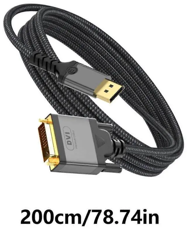 Alt view image 5 of 5 - Ecocleanpath 4K 30Hz DisplayPort to HDMI Adapter Cable, 2m Black Gold-Plated for PC Laptop Tablet