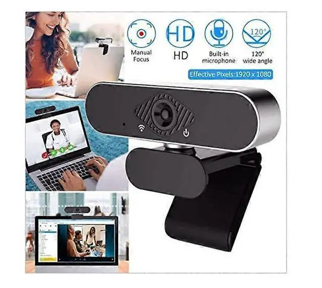 Alt view image 4 of 5 - Ecocleanpath 1080P HD Webcam with Microphone, USB Streaming Camera for Laptop Video Calls & Conferencing (Black)