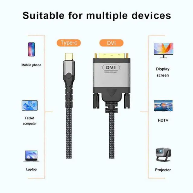 Alt view image 5 of 5 - Ecocleanpath 4K 30Hz USB-C to HDMI Adapter Cable, Fast Video Output for Laptop Tablet Phone (Black)