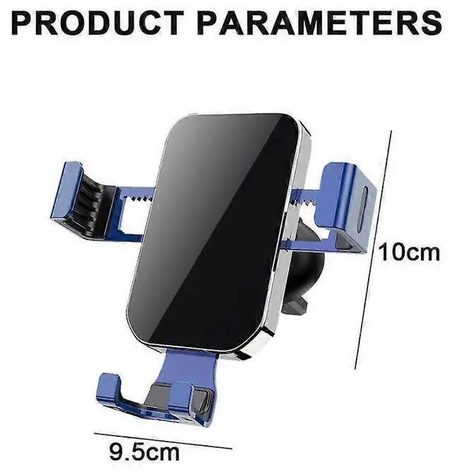 Alt view image 2 of 5 - Ecocleanpath Universal Car Vent Phone Mount, Blue - One-Touch Release, Stable Holder for iPhone & Smartphones