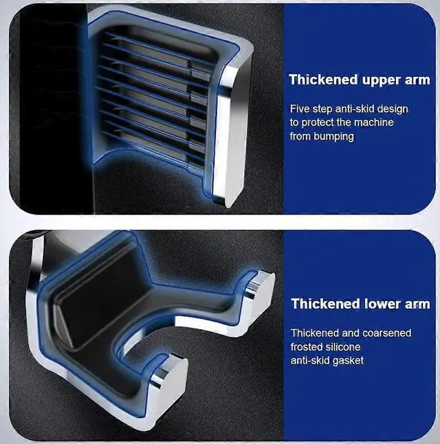 Alt view image 3 of 5 - Ecocleanpath Universal Car Vent Phone Mount, Blue - One-Touch Release, Stable Holder for iPhone & Smartphones