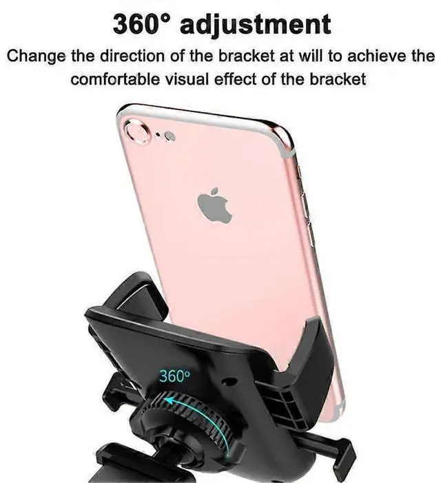 Alt view image 2 of 5 - Ecocleanpath Universal Car Phone Holder with Suction Cup, One-Hand Operation for 4-6.4 Inch Devices (Black)