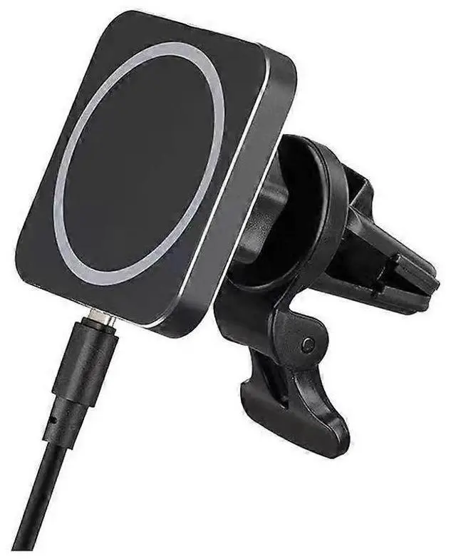 Main image of Ecocleanpath Magnetic Wireless Car Charger Mount, 360° Rotation Fast Charging Phone Holder for Car Vent (Black)
