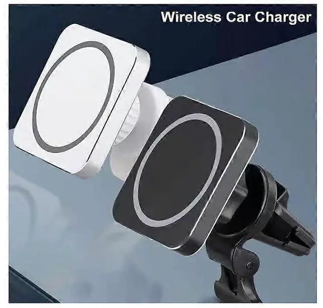 Alt view image 4 of 5 - Ecocleanpath Magnetic Wireless Car Charger Mount, 360° Rotation Fast Charging Phone Holder for Car Vent (Black)