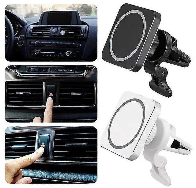 Alt view image 5 of 5 - Ecocleanpath Magnetic Wireless Car Charger Mount, 360° Rotation Fast Charging Phone Holder for Car Vent (Black)