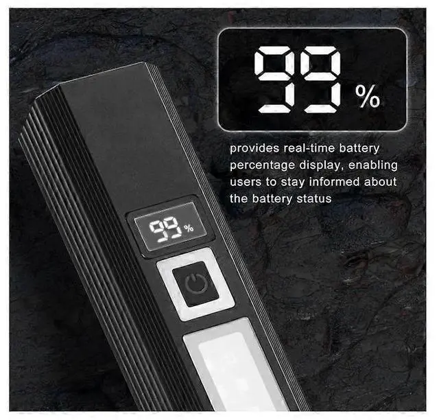 Alt view image 4 of 5 - Ecocleanpath Rechargeable Magnetic LED Flashlight, 9 Modes Super Bright with COB Worklight & UV, Waterproof, Black