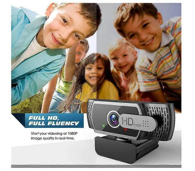 Alt view image 5 of 5 - Ecocleanpath 1080P FHD Webcam with Microphone, Privacy Cover & Mount - Plug & Play USB PC Camera (Black)