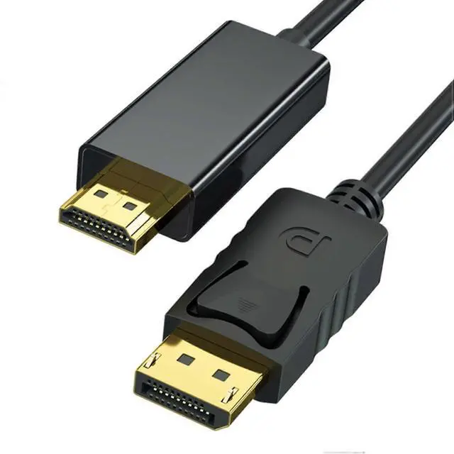 Main image of Ecocleanpath 6ft DisplayPort to HDMI Cable 4K 30Hz, DP 1.2 to HDMI 1.4 Adapter for PC TV Monitor Projector