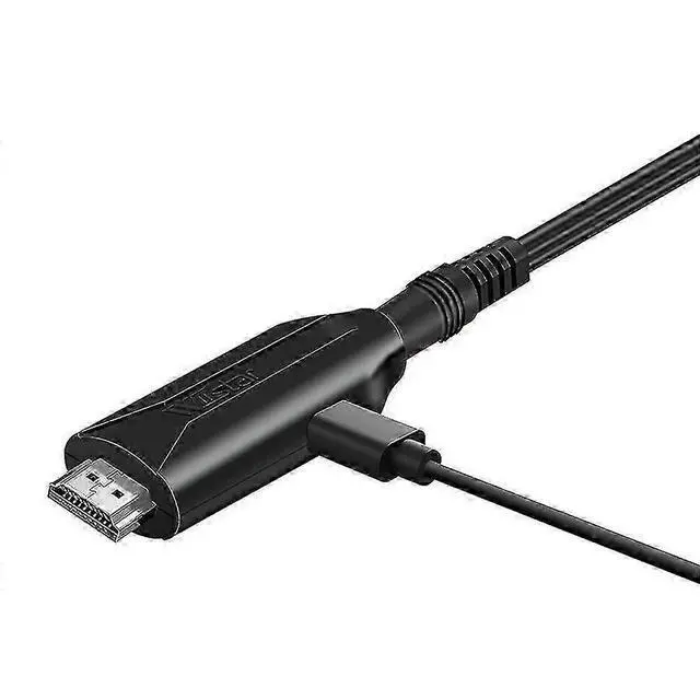 Alt view image 4 of 5 - Ecocleanpath HDMI to SCART Converter Cable 1m - Plug & Play for Old TVs, DVD Players (Black)