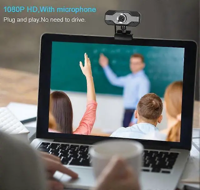 Alt view image 5 of 5 - Ecocleanpath 1080P HD USB Webcam with Microphone for Live Streaming, Online Classes & Video Calls (Black)