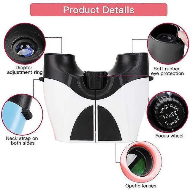 Alt view image 2 of 5 - Ecocleanpath 10x22 Kids Binoculars, Shockproof & High Resolution, Blue | Perfect for Bird Watching & Outdoor Exploration