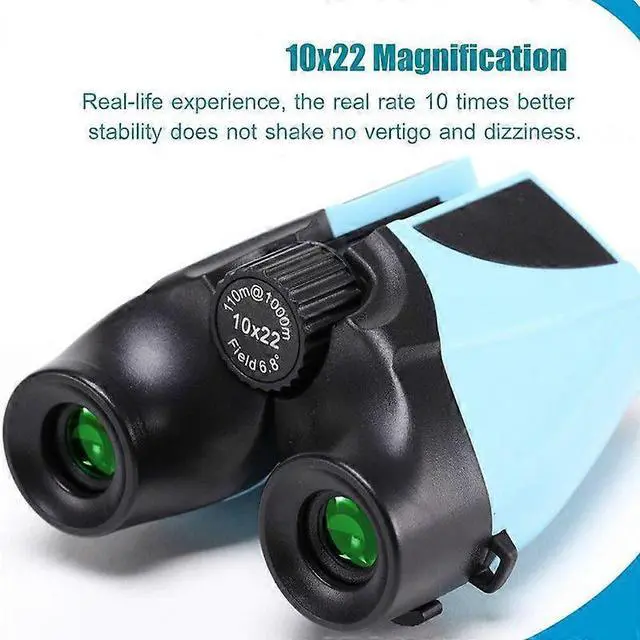 Alt view image 3 of 5 - Ecocleanpath 10x22 Kids Binoculars, Shockproof & High Resolution, Blue | Perfect for Bird Watching & Outdoor Exploration