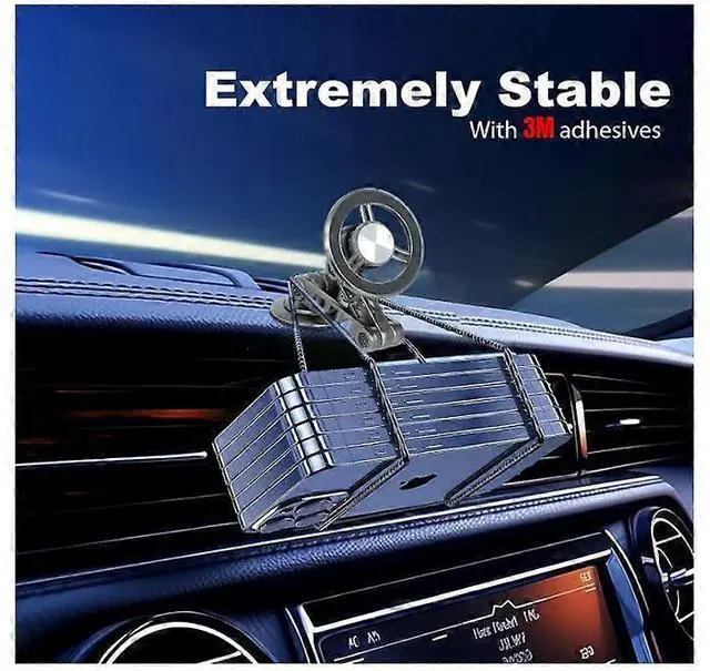 Alt view image 4 of 5 - Ecocleanpath All-Metal MagSafe Car Phone Mount, 360° Folding Holder for iPhone 12-15 Pro Max & Android (Gray)