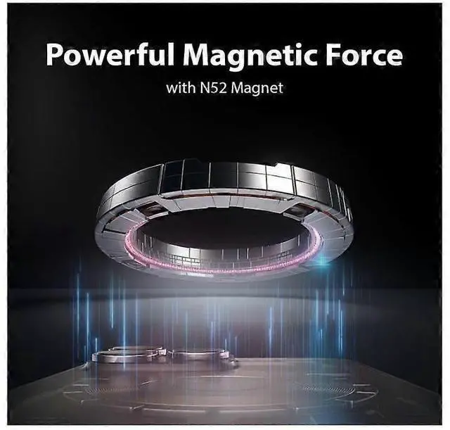 Alt view image 5 of 5 - Ecocleanpath All-Metal MagSafe Car Phone Mount, 360° Folding Holder for iPhone 12-15 Pro Max & Android (Gray)