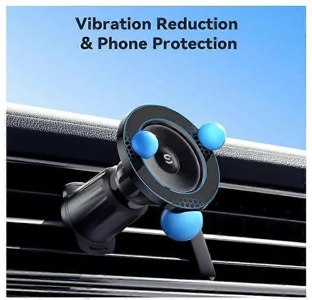 Alt view image 2 of 5 - Ecocleanpath Magnetic Car Phone Holder with MagSafe, Universal Mount for iPhone 15/14/13/12 & Android - Black