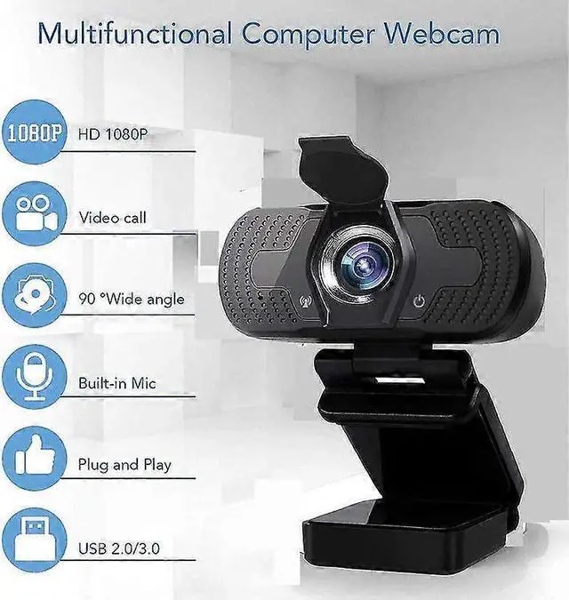Alt view image 2 of 3 - Ecocleanpath YLX1105 1080P Webcam with Microphone, Plug & Play USB Web Camera for Video Calls & Streaming
