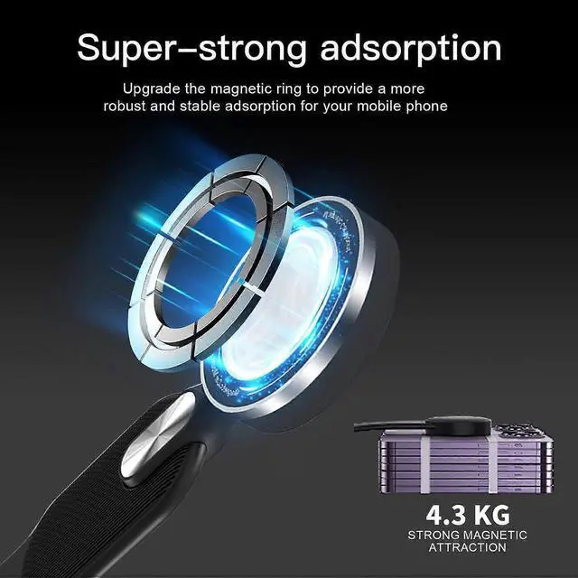 Alt view image 2 of 5 - Ecocleanpath Super Stable Magnetic Car Phone Mount - 360° Rotation, Universal Dashboard Holder for All Phones (Black)