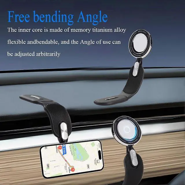 Alt view image 4 of 5 - Ecocleanpath Super Stable Magnetic Car Phone Mount - 360° Rotation, Universal Dashboard Holder for All Phones (Black)