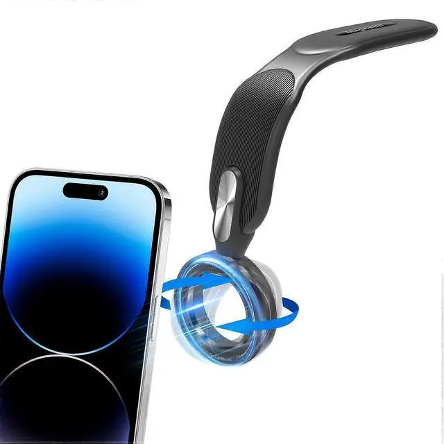 Main image of Ecocleanpath Magnetic Car Phone Holder 360° Rotation & Bendable Magsafe Mount for iPhone 15/14/13/12 Android (Black)