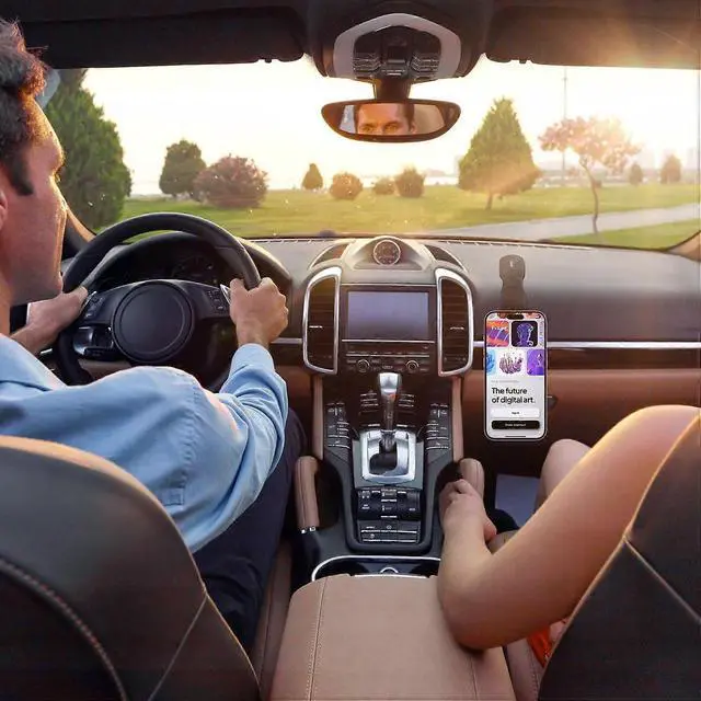 Alt view image 2 of 5 - Ecocleanpath Magnetic Car Phone Holder 360° Rotation & Bendable Magsafe Mount for iPhone 15/14/13/12 Android (Black)