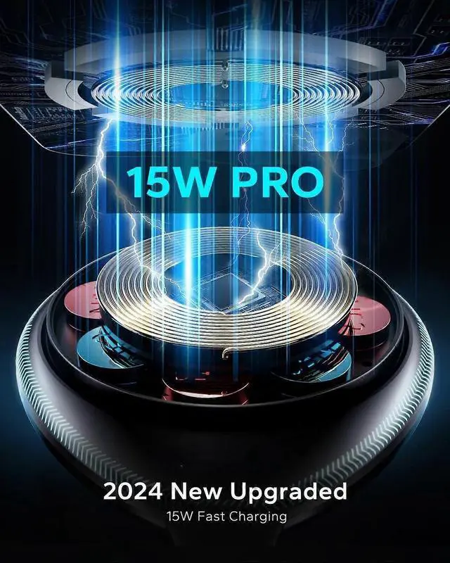 Alt view image 4 of 5 - Ecocleanpath 15W MAX Magsafe Car Mount Charger, Magnetic Wireless Phone Holder for iPhone 15/14/13/12, Fast Charging Air Vent/Dashboard Mount