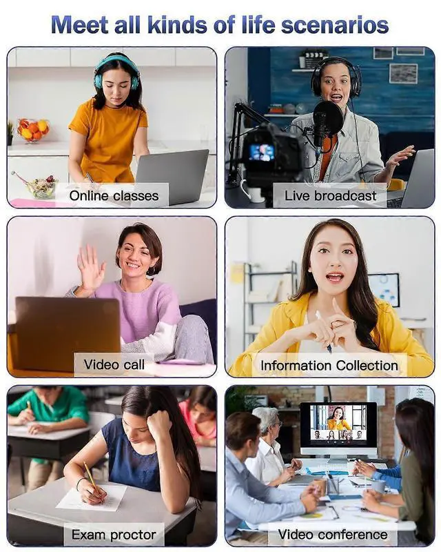 Alt view image 3 of 5 - Ecocleanpath 1080P HD Webcam with Microphone for Video Conferencing, Streaming & Online Teaching (Black)