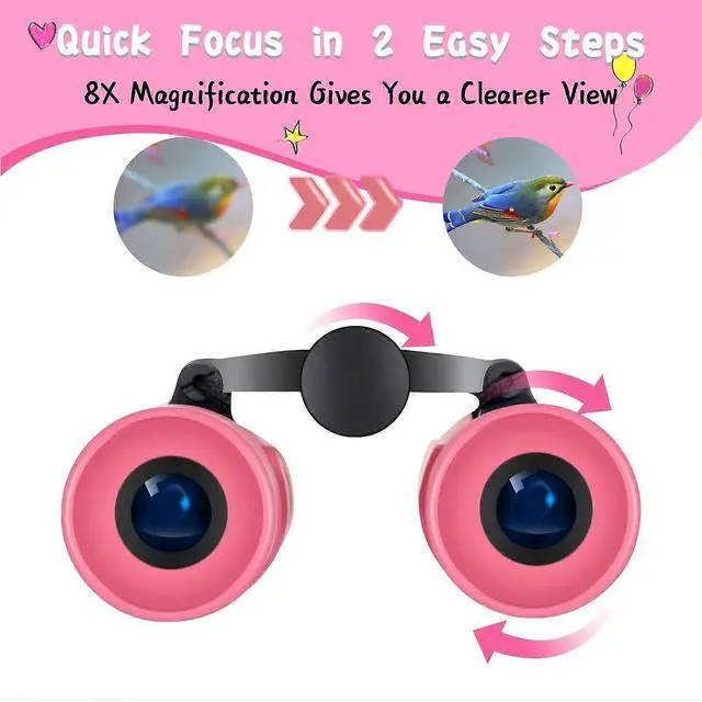 Alt view image 2 of 5 - Ecocleanpath Kids Binoculars 8x21 HD Shockproof - Lightweight Compact for Bird Watching Ages 3-12