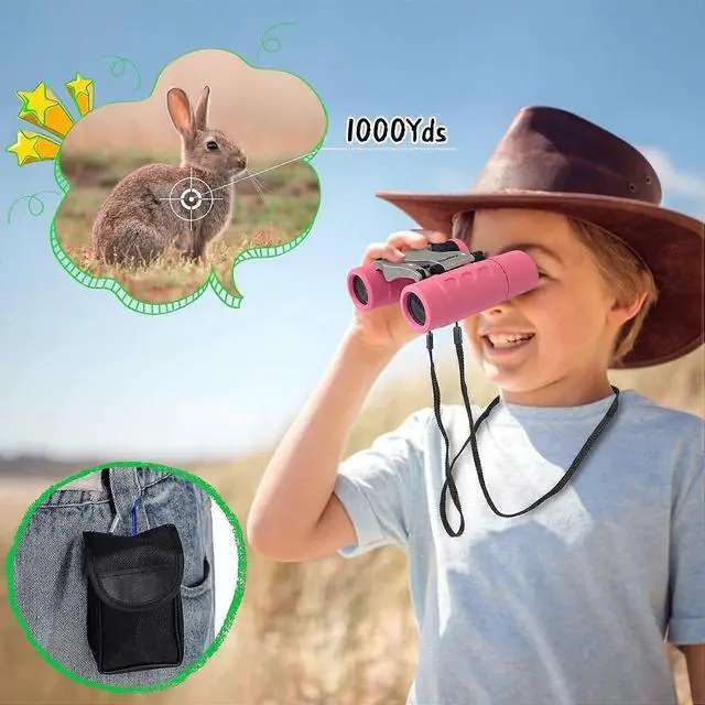 Alt view image 5 of 5 - Ecocleanpath Kids Binoculars 8x21 HD Shockproof - Lightweight Compact for Bird Watching Ages 3-12