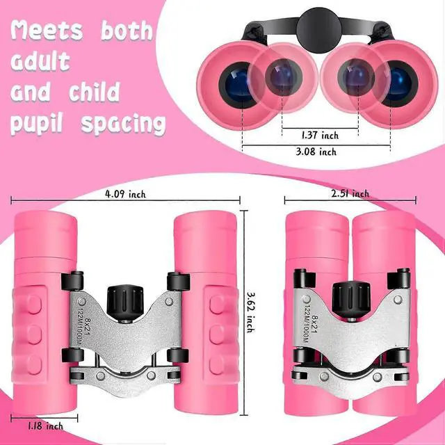 Alt view image 4 of 5 - Ecocleanpath Kids Binoculars 8x21 HD Shockproof - Lightweight Compact for Bird Watching Ages 3-12
