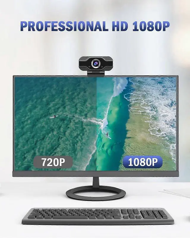 Alt view image 4 of 5 - Ecocleanpath 1080P HD Webcam with Microphone for Video Conferencing, Streaming & Online Teaching (Black)