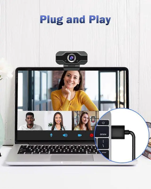 Alt view image 5 of 5 - Ecocleanpath 1080P HD Webcam with Microphone for Video Conferencing, Streaming & Online Teaching (Black)