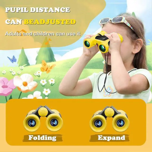 Alt view image 4 of 5 - Ecocleanpath Kids Binoculars 8x21 High-Resolution, Shockproof Compact for Bird Watching, Travel & Hiking - Ideal Gift for Boys & Girls